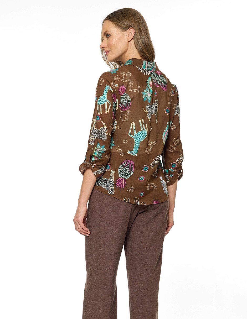Blusa Foley's manga larga para mujer