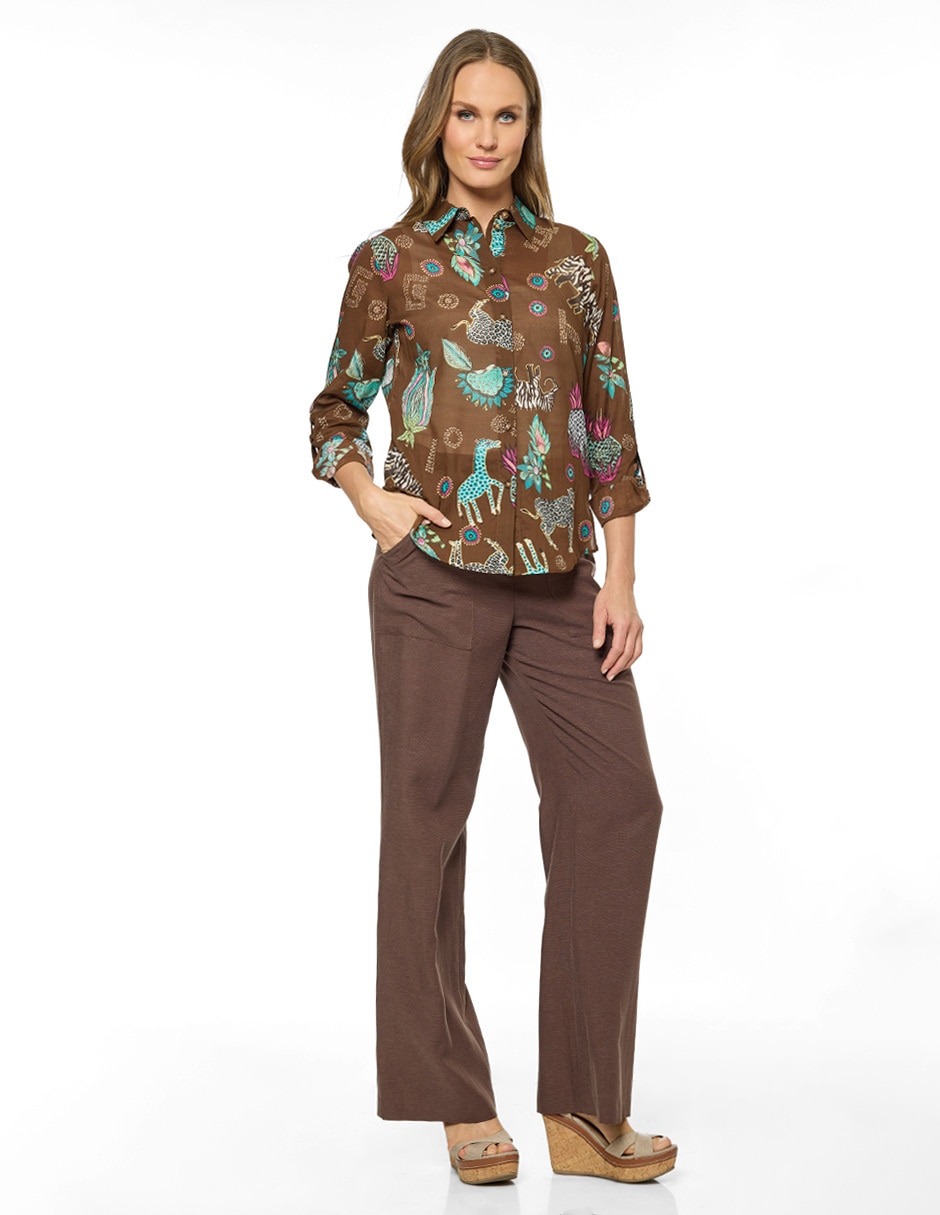 Blusa Foley's manga larga para mujer