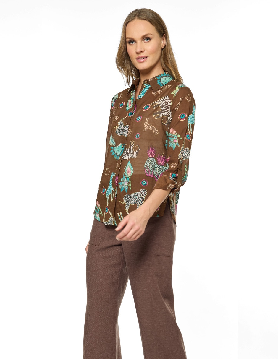 Blusa Foley's manga larga para mujer