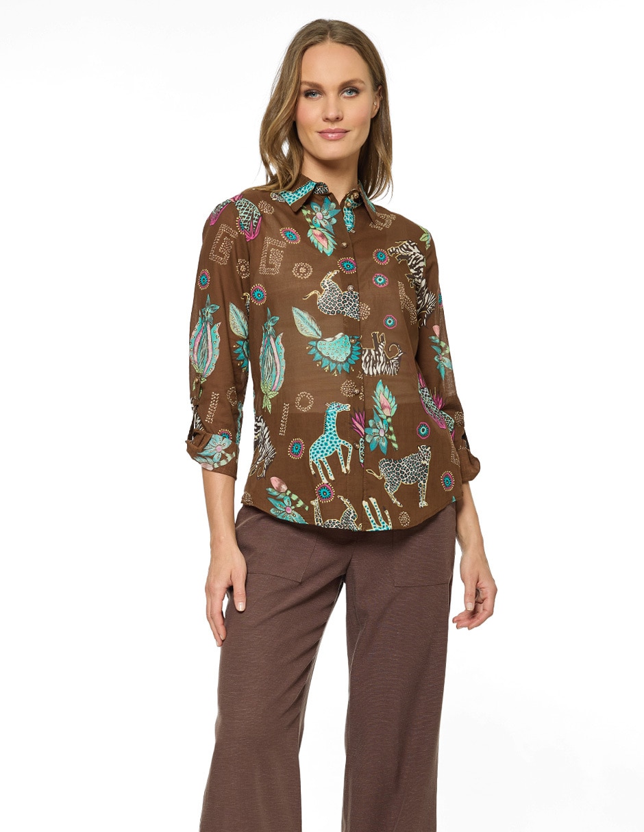 Blusa Foley's manga larga para mujer