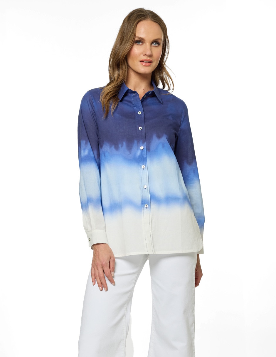 Blusa manga larga para mujer