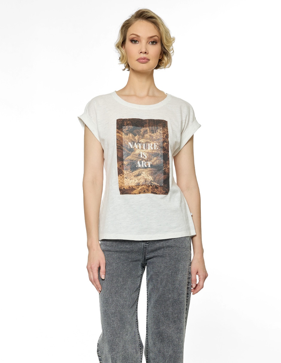 Blusa manga corta para mujer