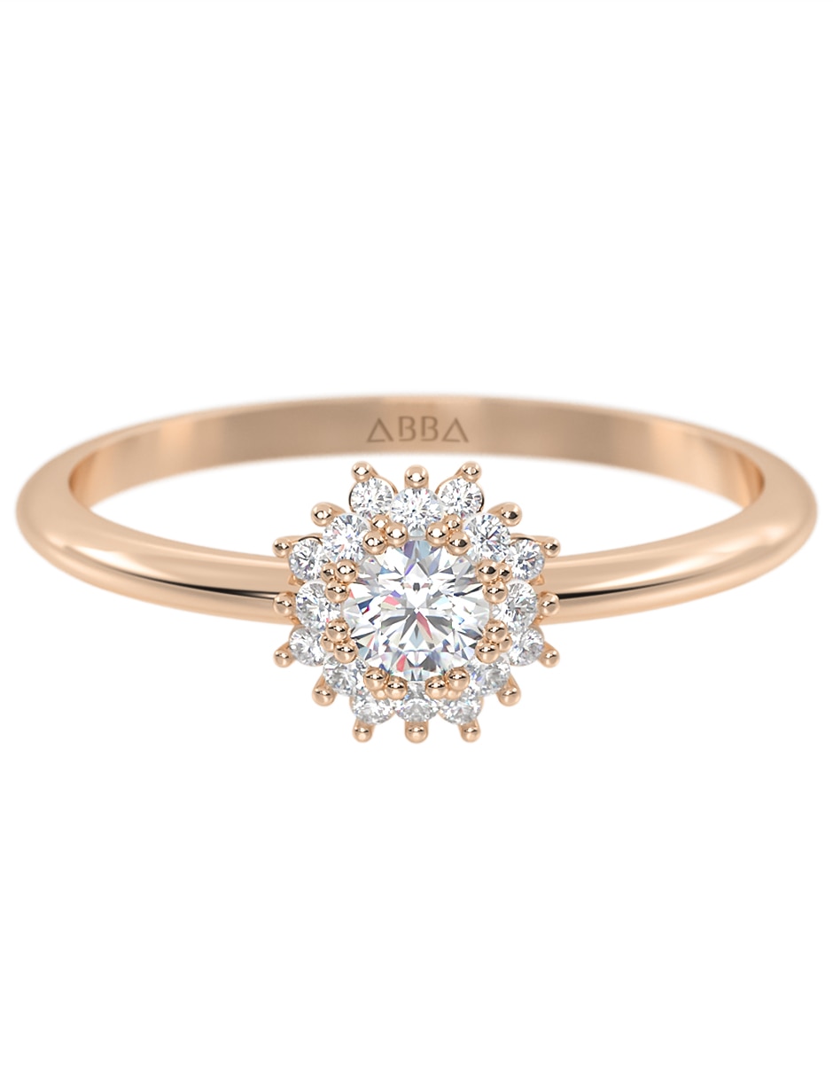 Anillo de compromiso de Oro 10 k Zirconia 1
