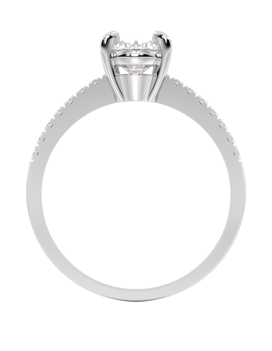 Anillo de compromiso de Oro 14 k ABBA JOYAS Zirconia