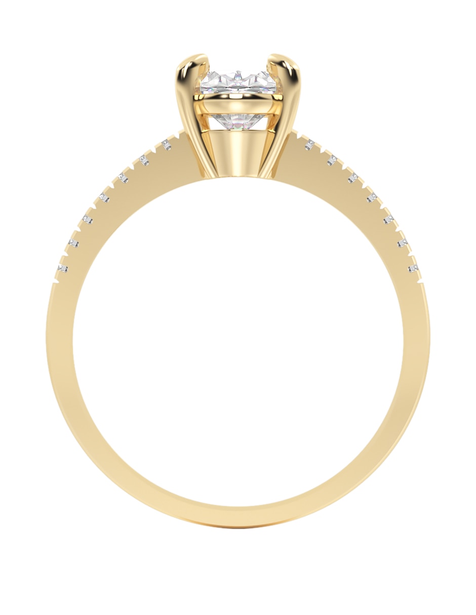 Anillo de compromiso de Oro 10 k ABBA JOYAS  Zirconia