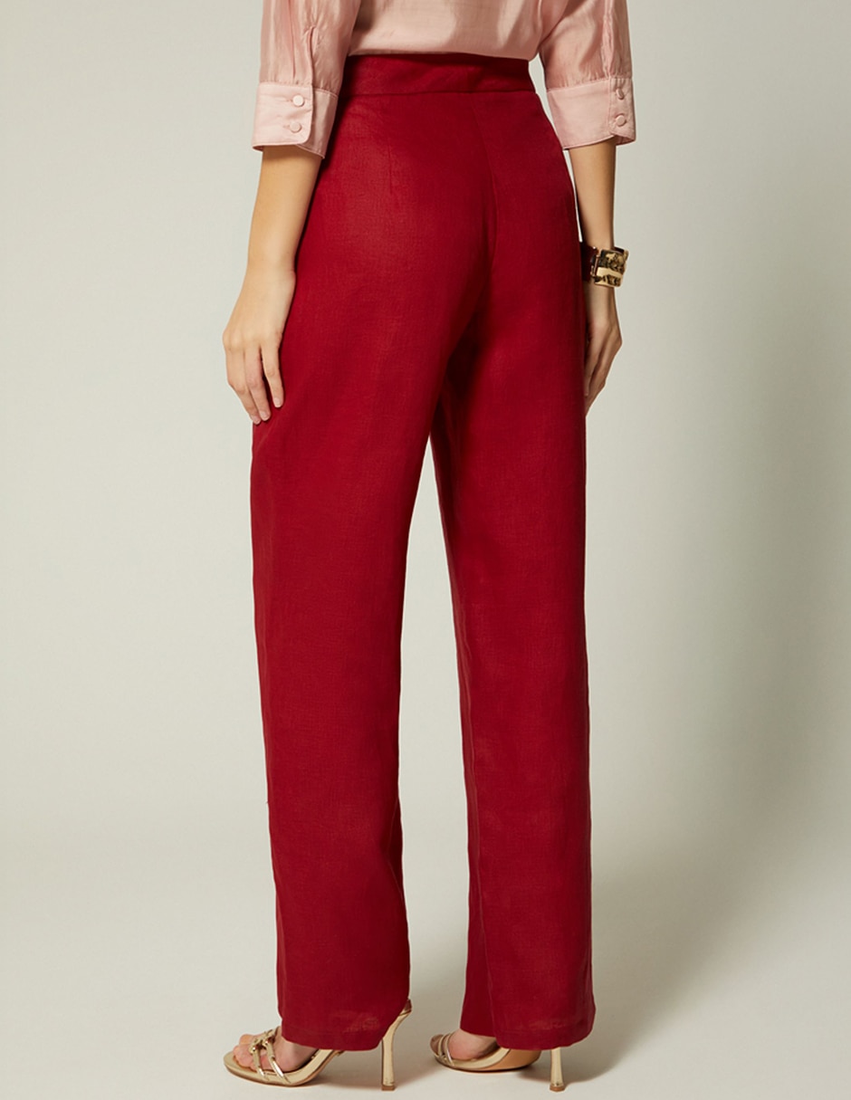 Pantalón de vestir studio f wide leg para mujer