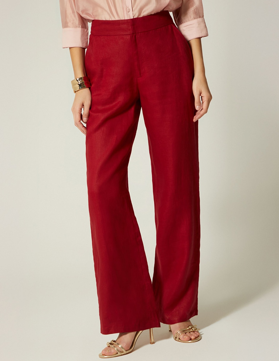 Pantalón de vestir wide leg para mujer