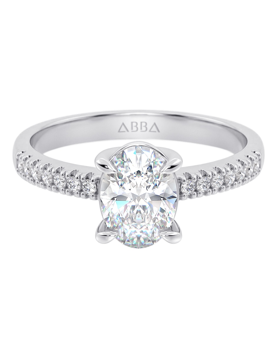 Anillo de compromiso de Oro 10 k Zirconia 1
