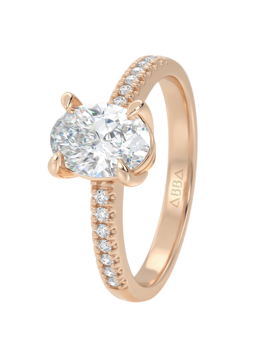 Anillo de compromiso de oro 10 k 4