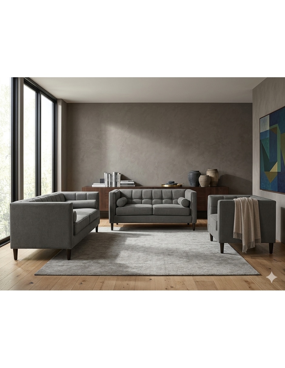 Sala 3 piezas madison sochic de suede
