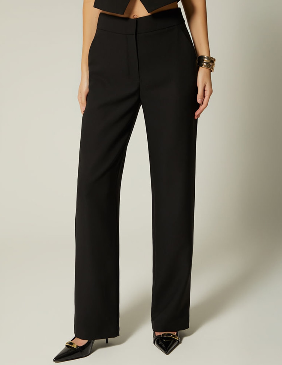 Pantalón de vestir studio f straight para mujer