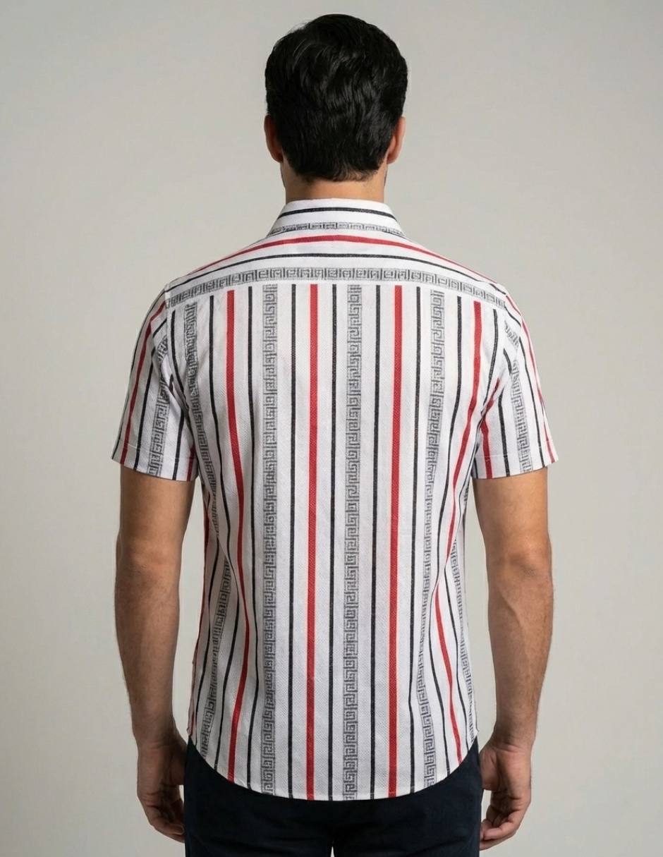 Camisa casual pavini manga corta para hombre