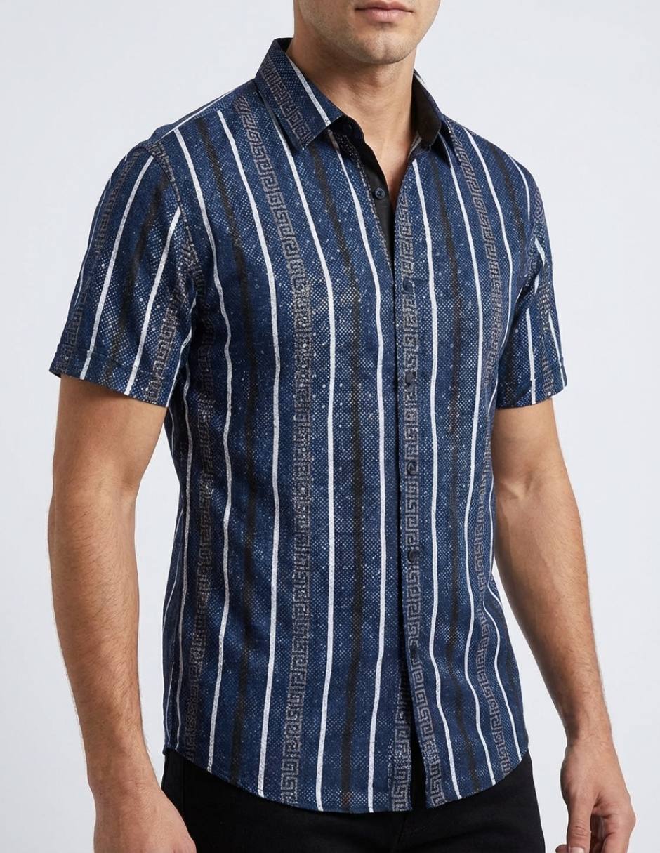 Camisa casual manga corta para hombre