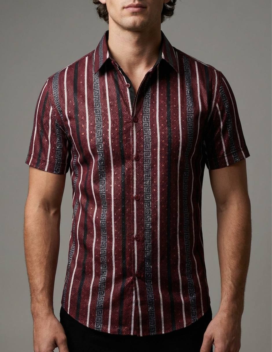 Camisa casual manga corta para hombre