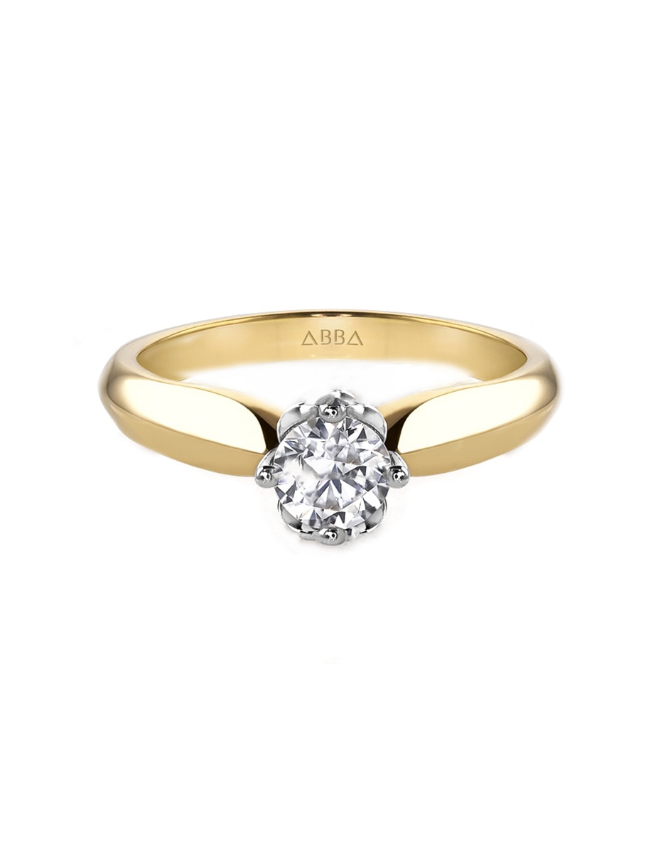 Anillo de compromiso de Oro 18 k Moissanita