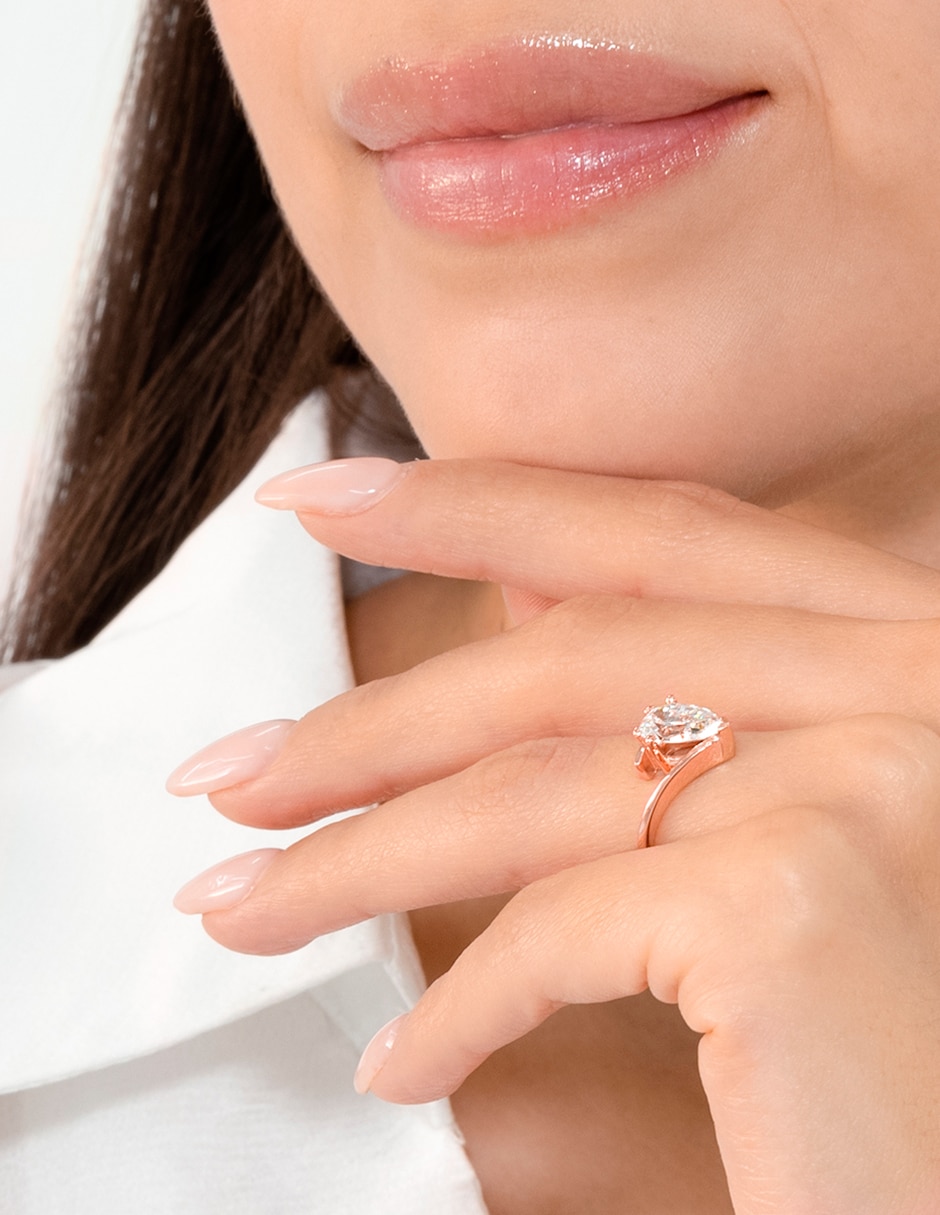 Anillo de compromiso de Oro 10 k ABBA JOYAS Moissanita