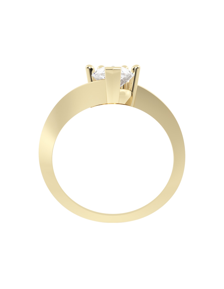Anillo de compromiso de Oro 10 k Moissanita 2