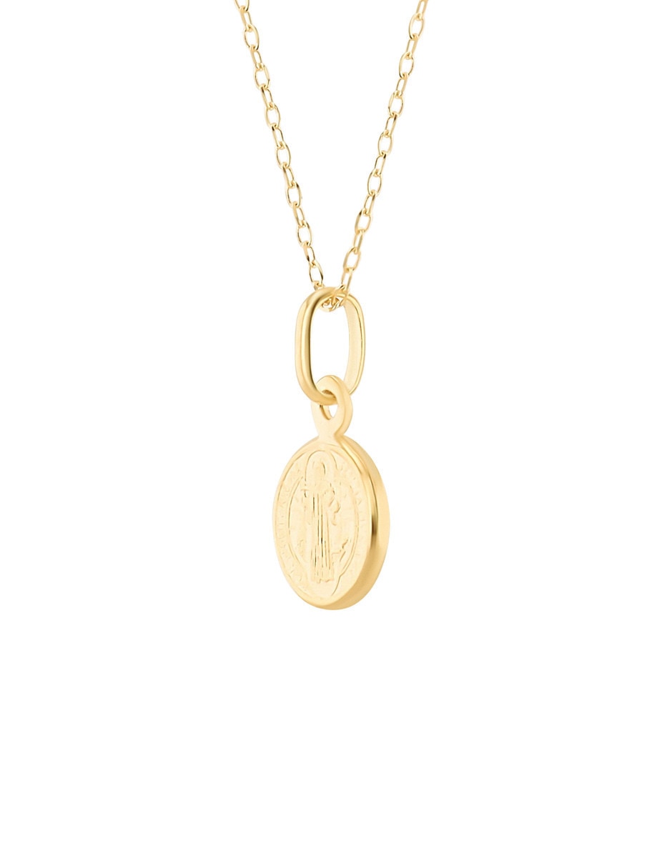 Medalla Joyerias Bizzarro San Benito de oro amarillo 14 K 2