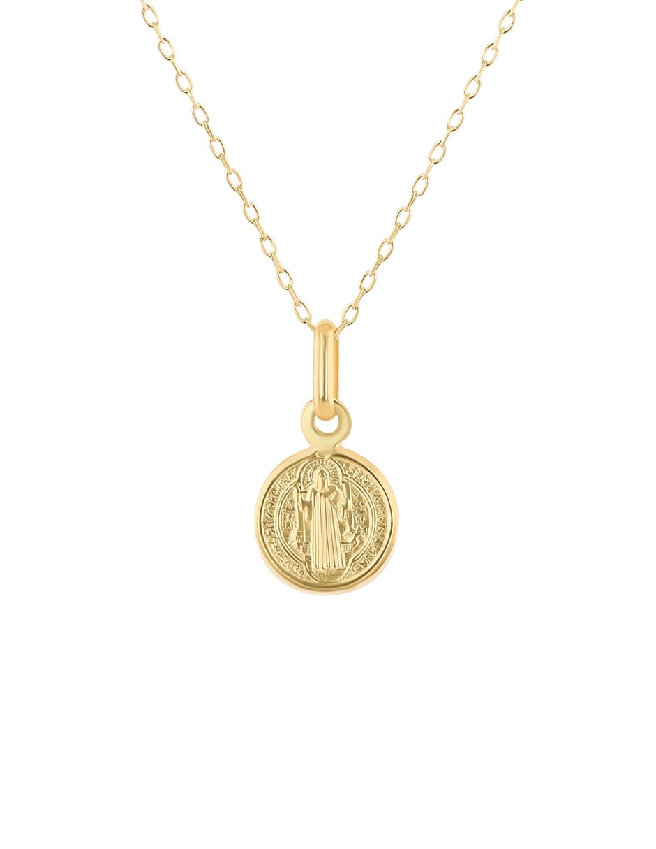 Medalla Joyerias Bizzarro San Benito de oro amarillo 14 K Medalla Joyerias Bizzarro San Benito de oro amarillo 14 K