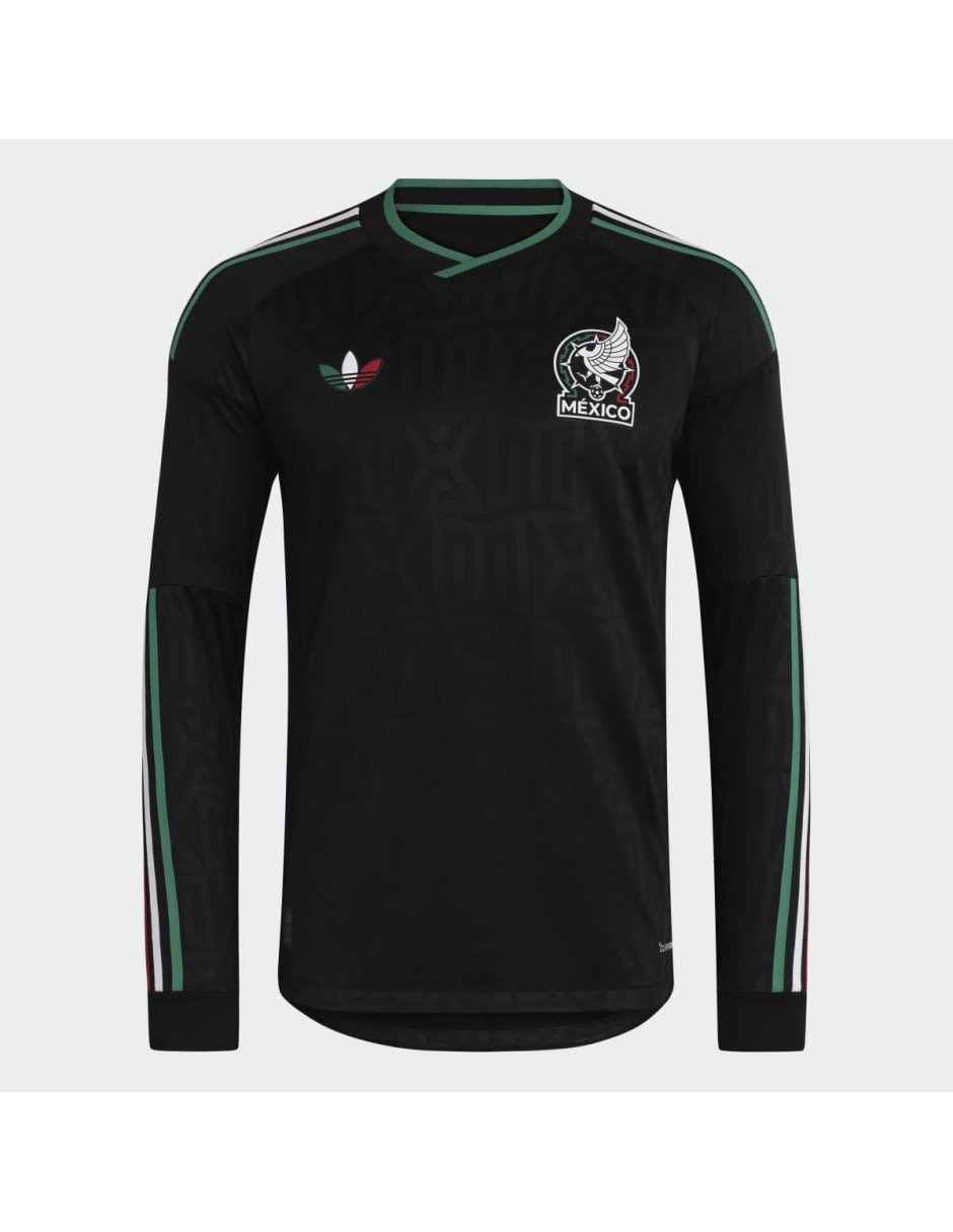 Jersey de Selección Nacional de México Local Authentic de manga larga Adidas para hombre