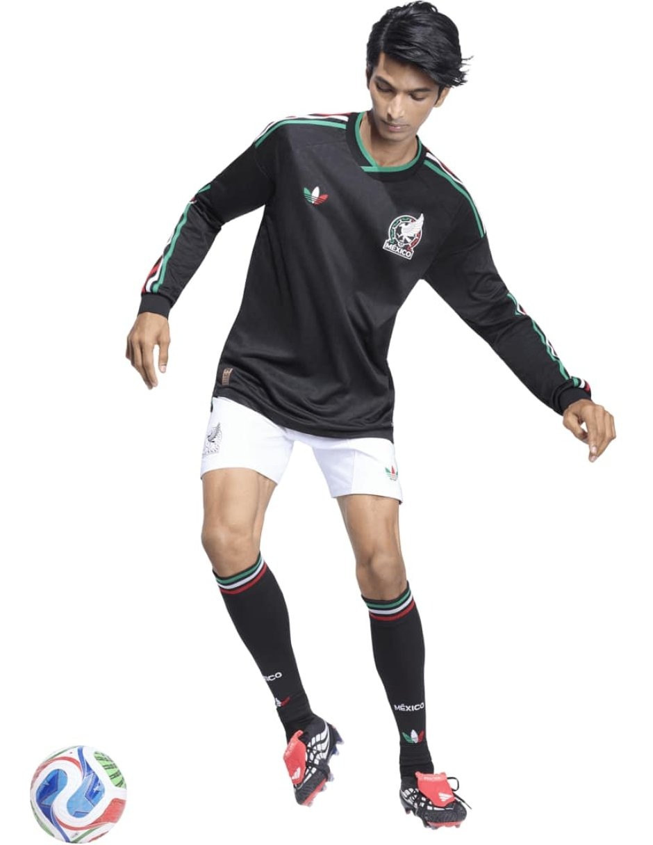 Jersey de Selección Nacional de México Local Authentic de manga larga Adidas para hombre