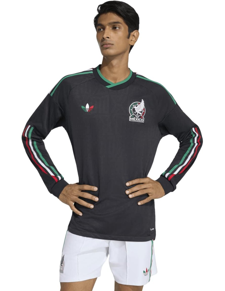 Jersey de Selección Nacional de México Local Authentic de manga larga para hombre