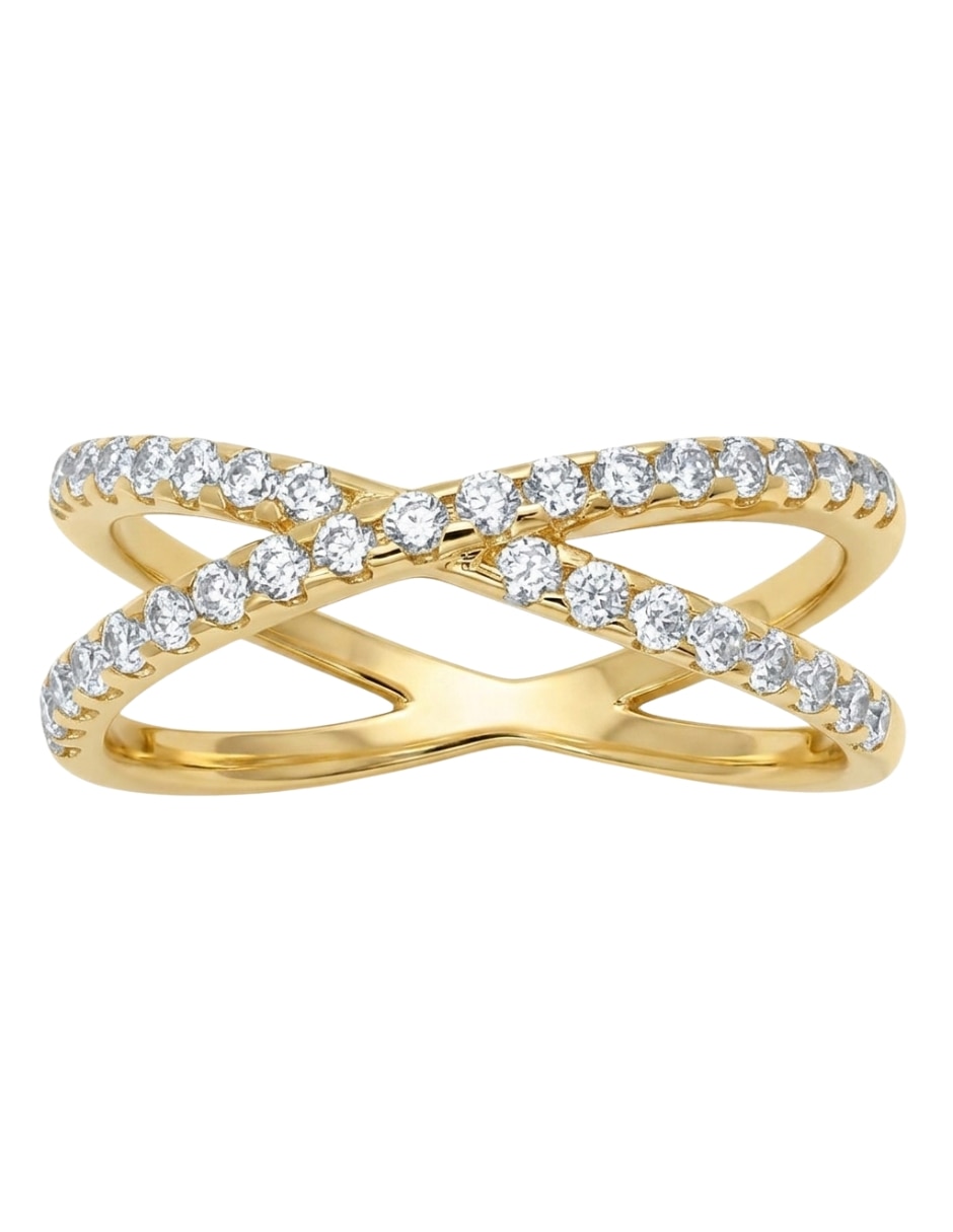 Anillo multi gemas cruz aretize brillo p 925 de plata zirconia cúbica baño de oro