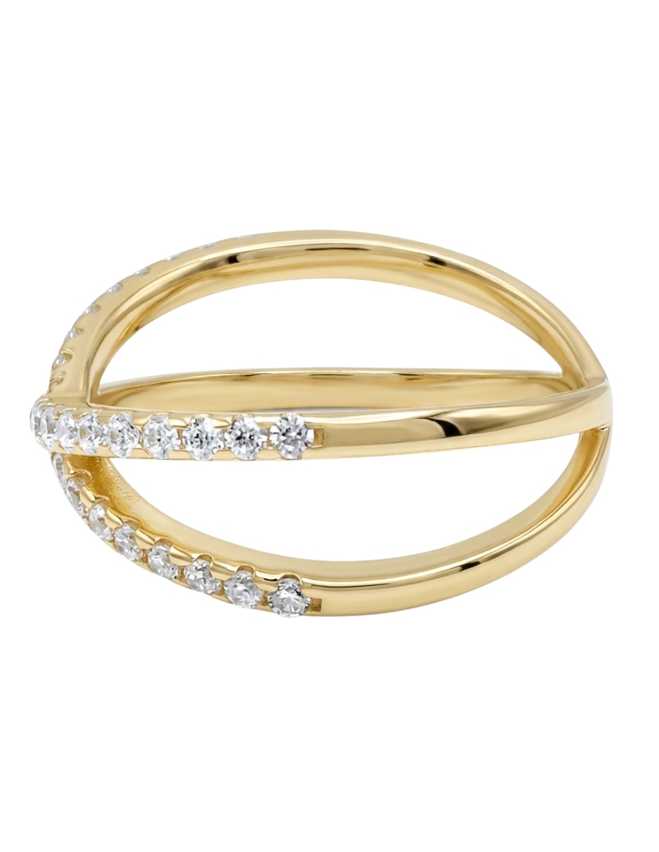 Anillo multi gemas cruz aretize brillo p 925 de plata zirconia cúbica baño de oro