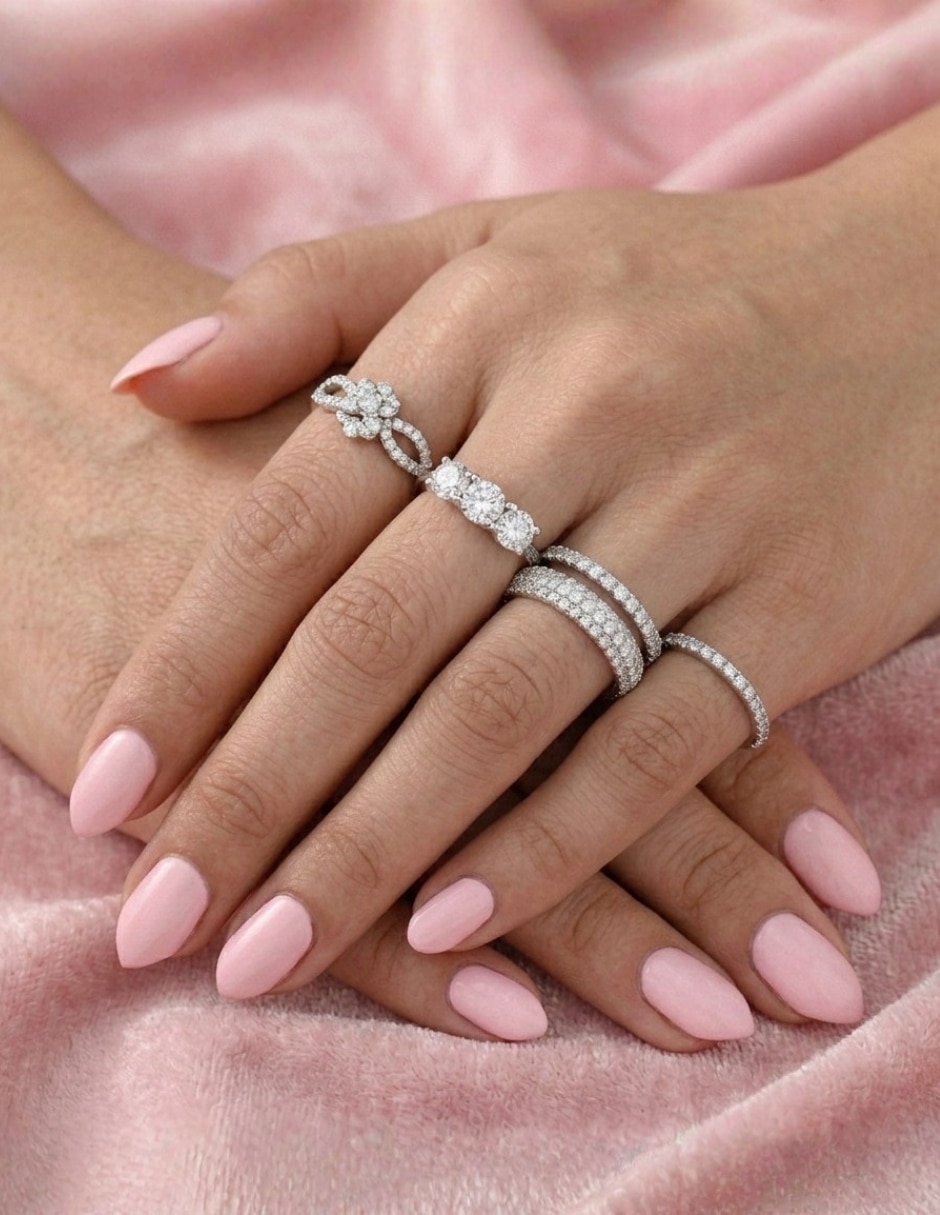 Anillo multi gemas circular aretize brillo p 925 de plata zirconia cúbica pavé