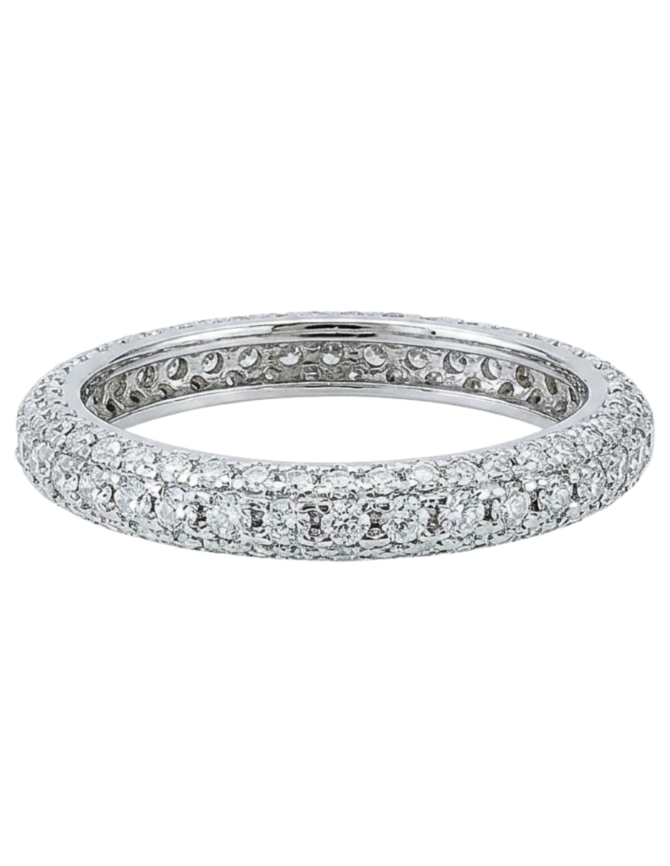 Anillo multi gemas circular brillo p 925 de plata zirconia cúbica pavé Anillo multi gemas circular brillo p 925 de plata zirconia cúbica pavé