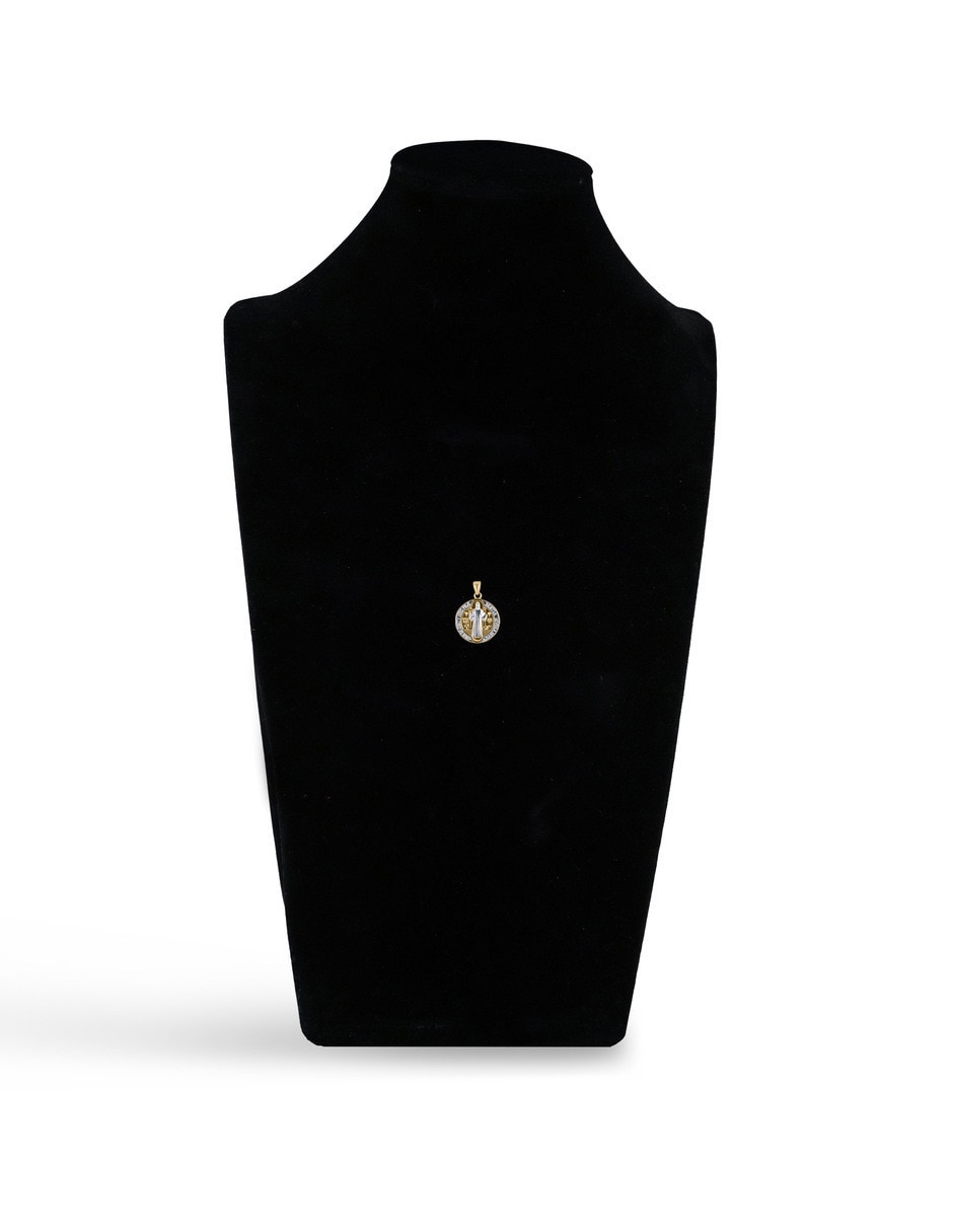 Medalla Joyerias Bizzarro San Benito de oro amarillo 14 K