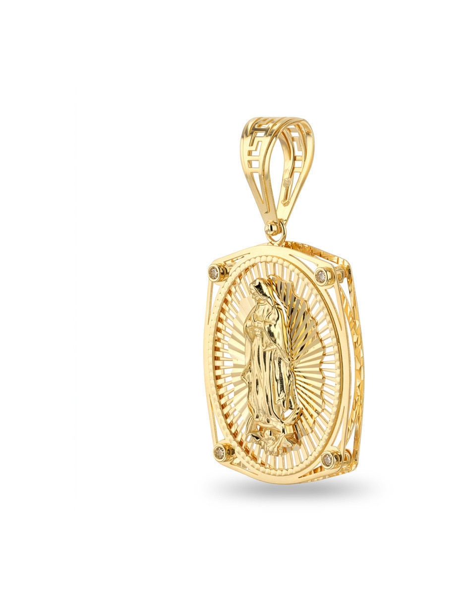 Medalla de Virgen Joyerias Bizzarro de Guadalupe de oro amarillo 14 K