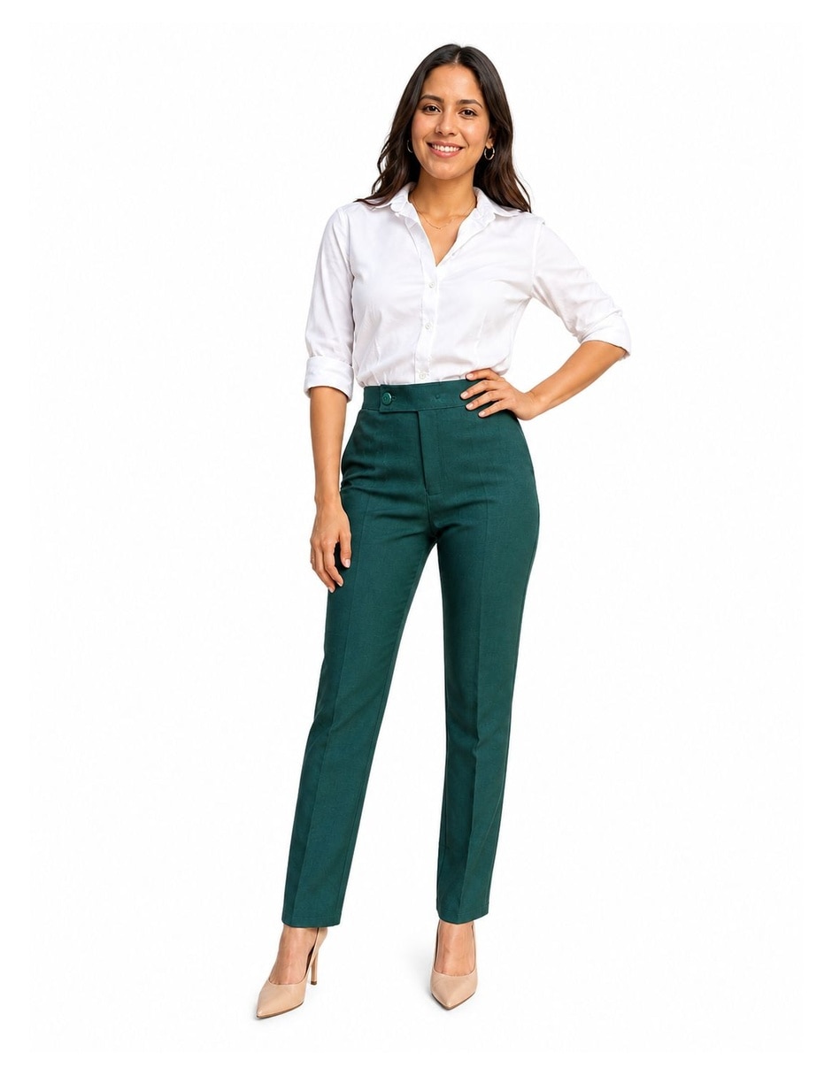 Pantalón de vestir recto para mujer