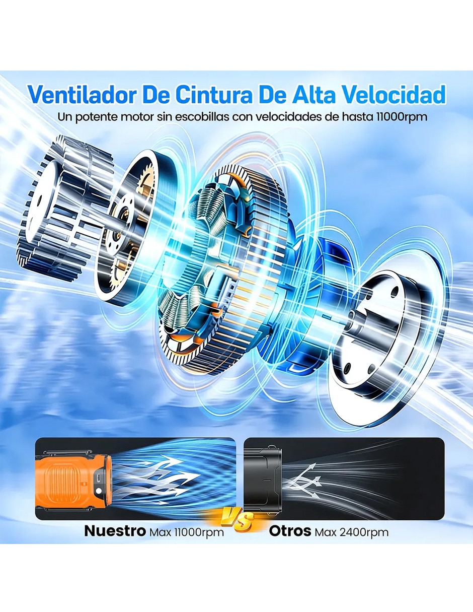 Mini ventilador 10 velocidades 7