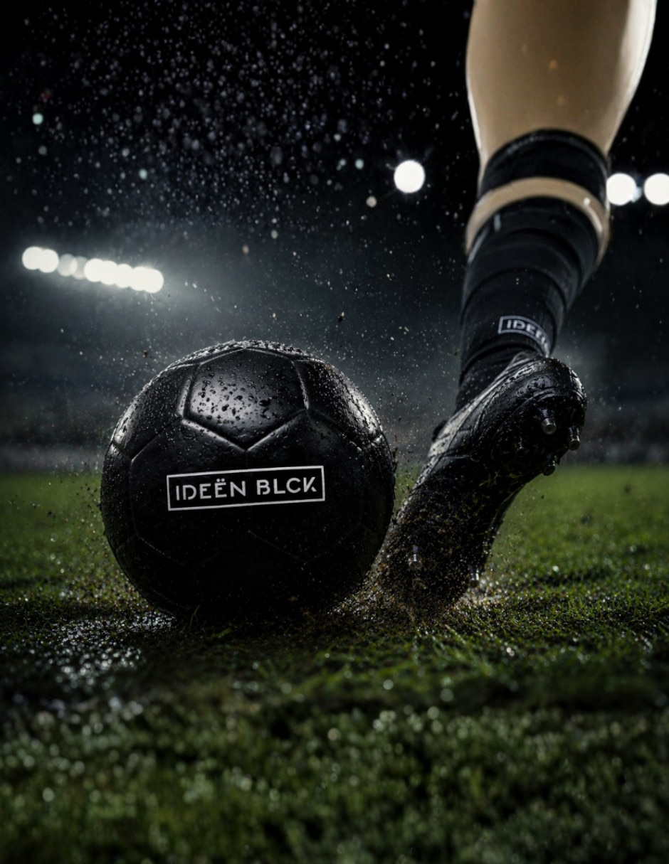 Balón entrenamiento Ideén Blck para fútbol