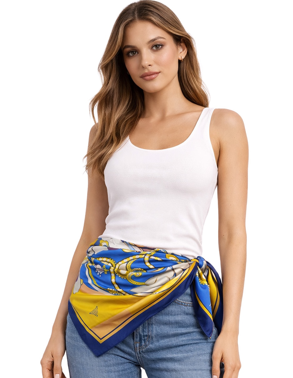 Mascada Twist Side con estampado floral para mujer