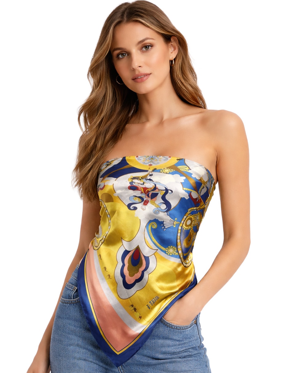 Mascada Twist Side con estampado floral para mujer