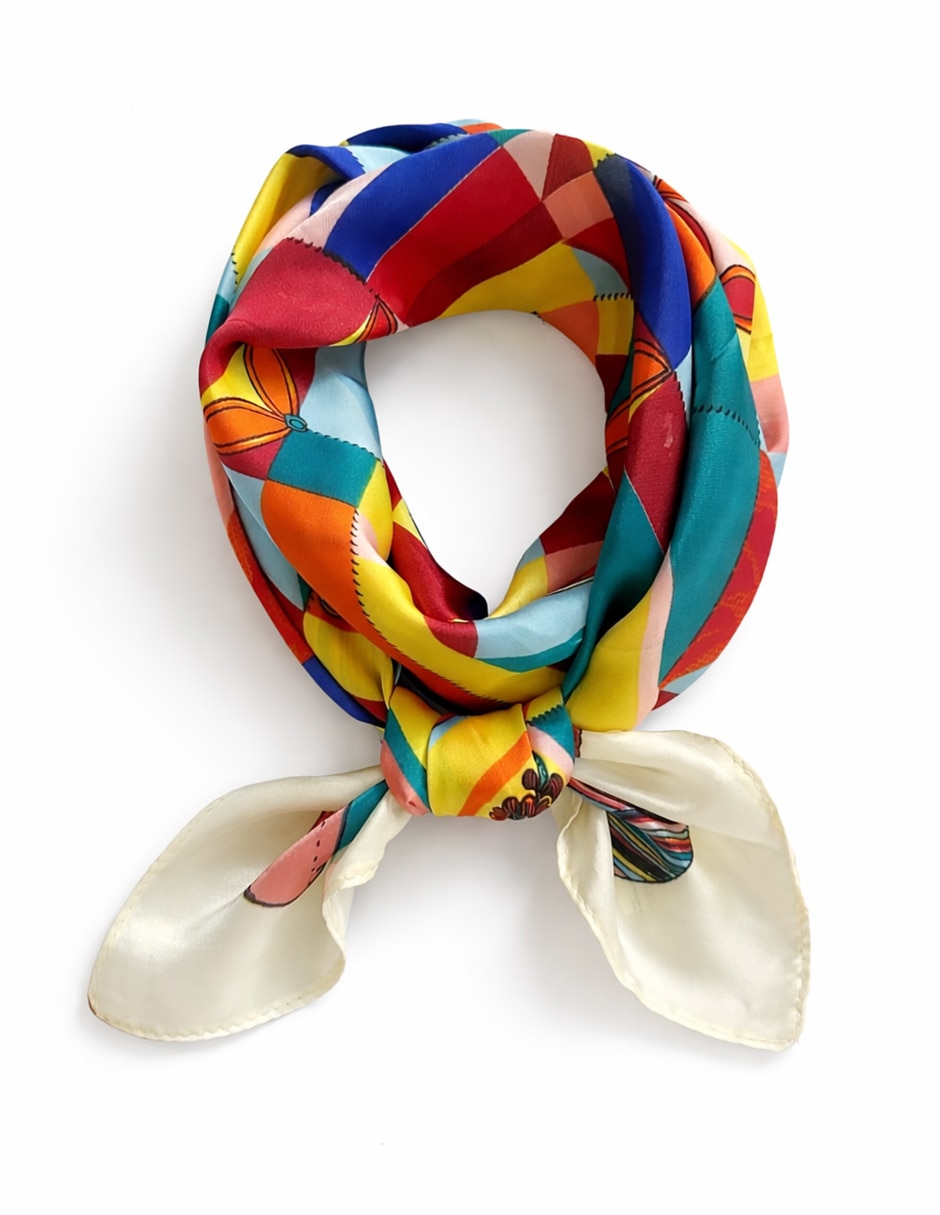Mascada Twist Side con estampado abstracto para mujer