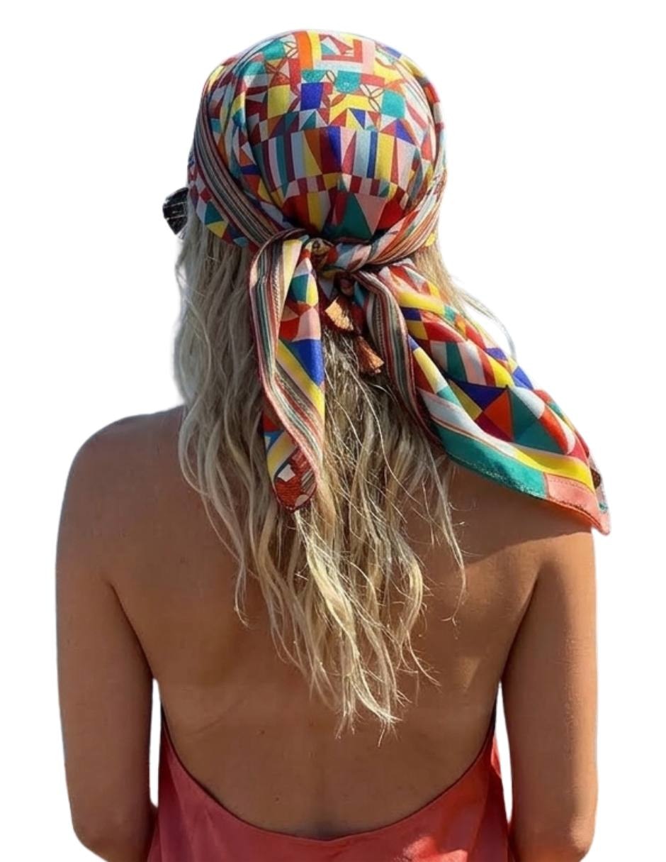 Mascada Twist Side con estampado abstracto para mujer