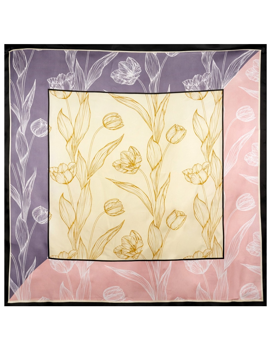 Mascada Twist Side con estampado floral para mujer