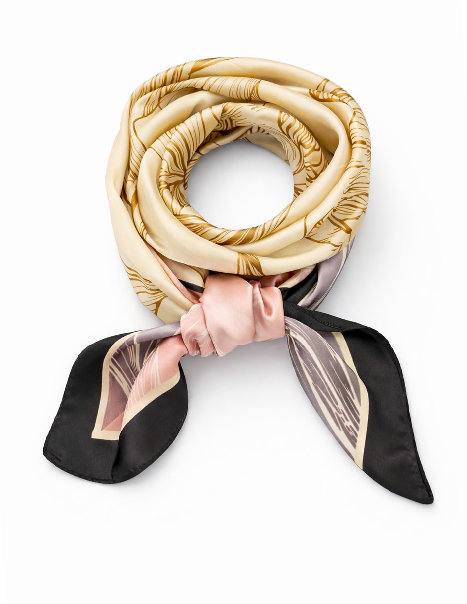 Mascada Twist Side con estampado floral para mujer