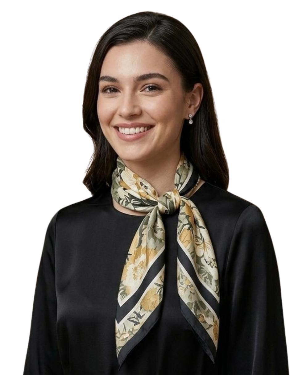 Mascada Twist Side con estampado floral para mujer