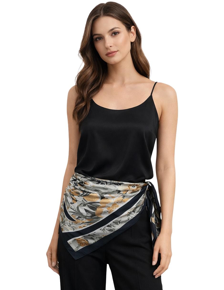 Mascada Twist Side con estampado floral para mujer
