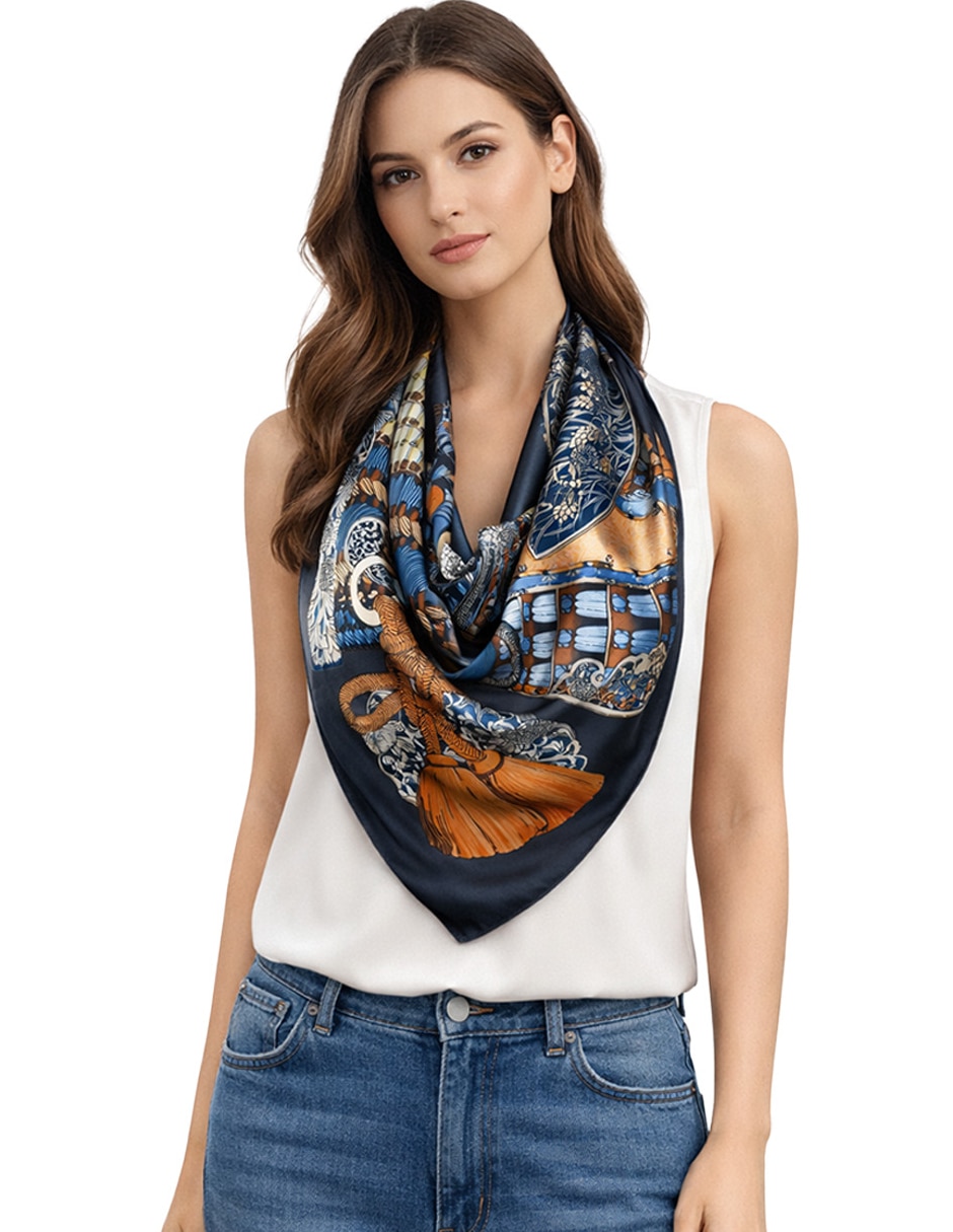 Mascada Twist Side con estampado étnico para mujer
