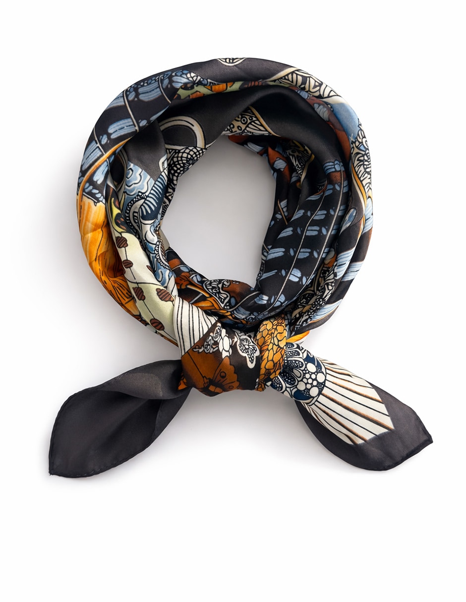 Mascada Twist Side con estampado étnico para mujer