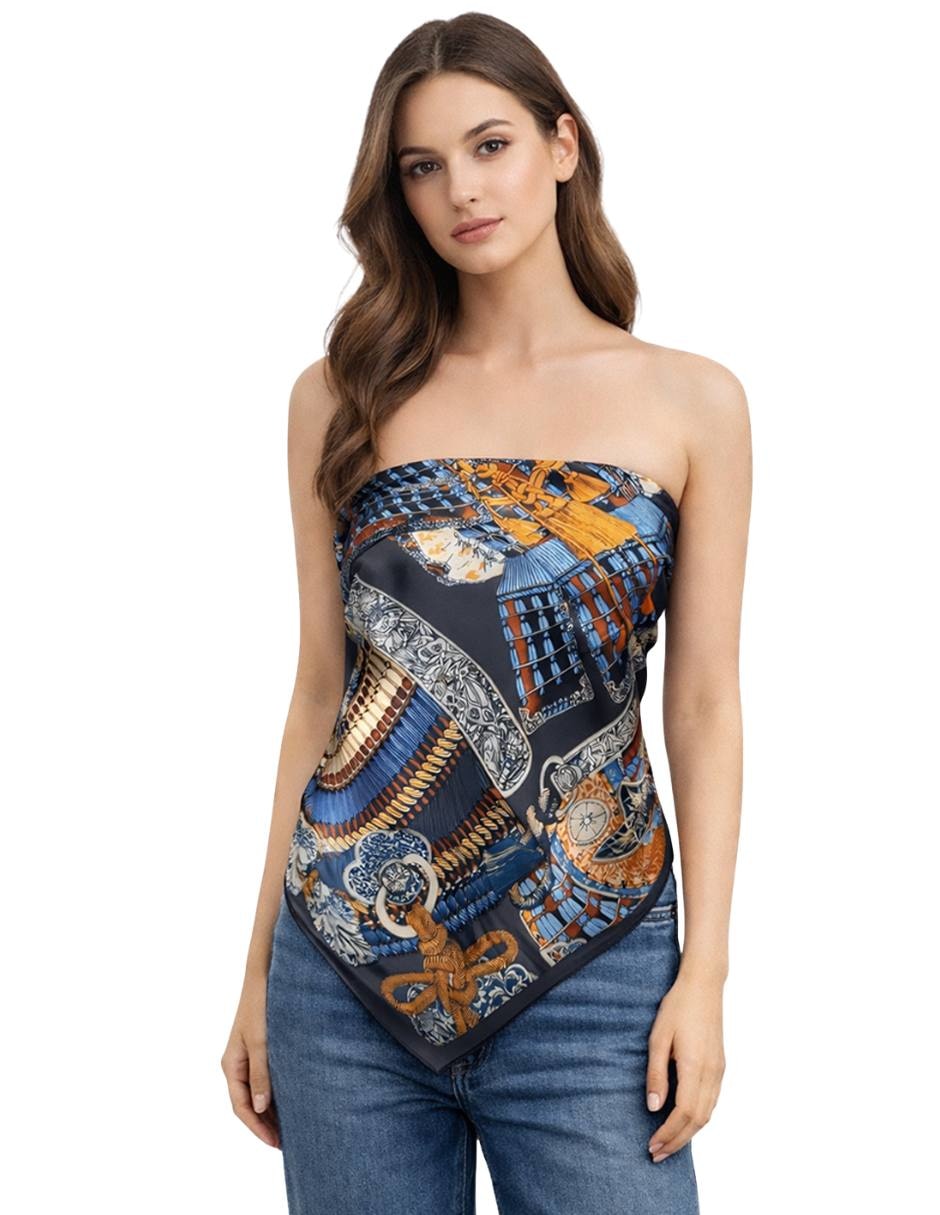 Mascada con estampado étnico para mujer