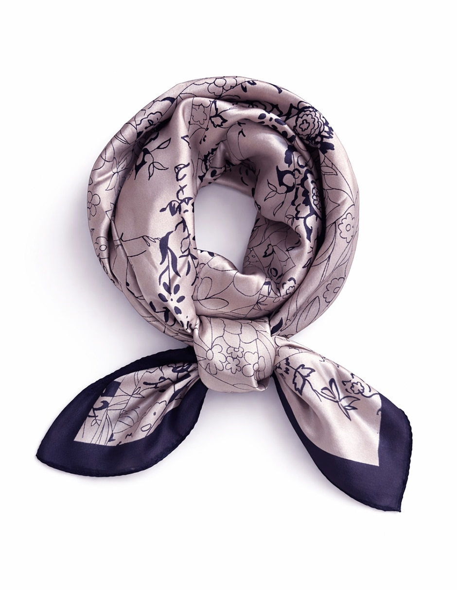 Mascada Twist Side con estampado floral para mujer