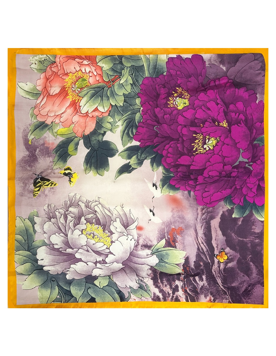 Mascada Twist Side con estampado floral para mujer