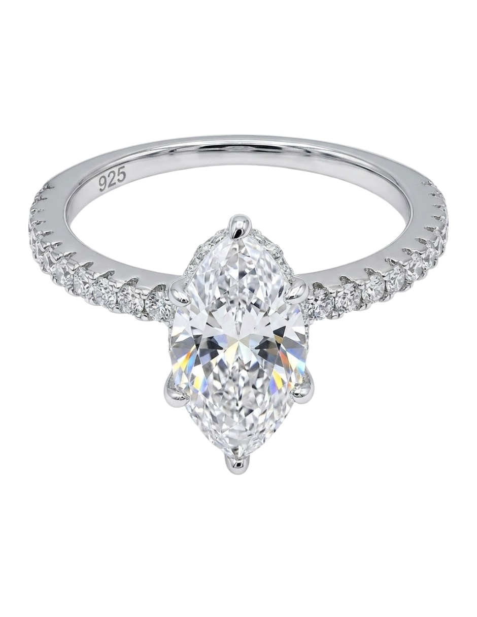 Anillo Aretize Brillo P 925 de plata zirconia cúbica pavé