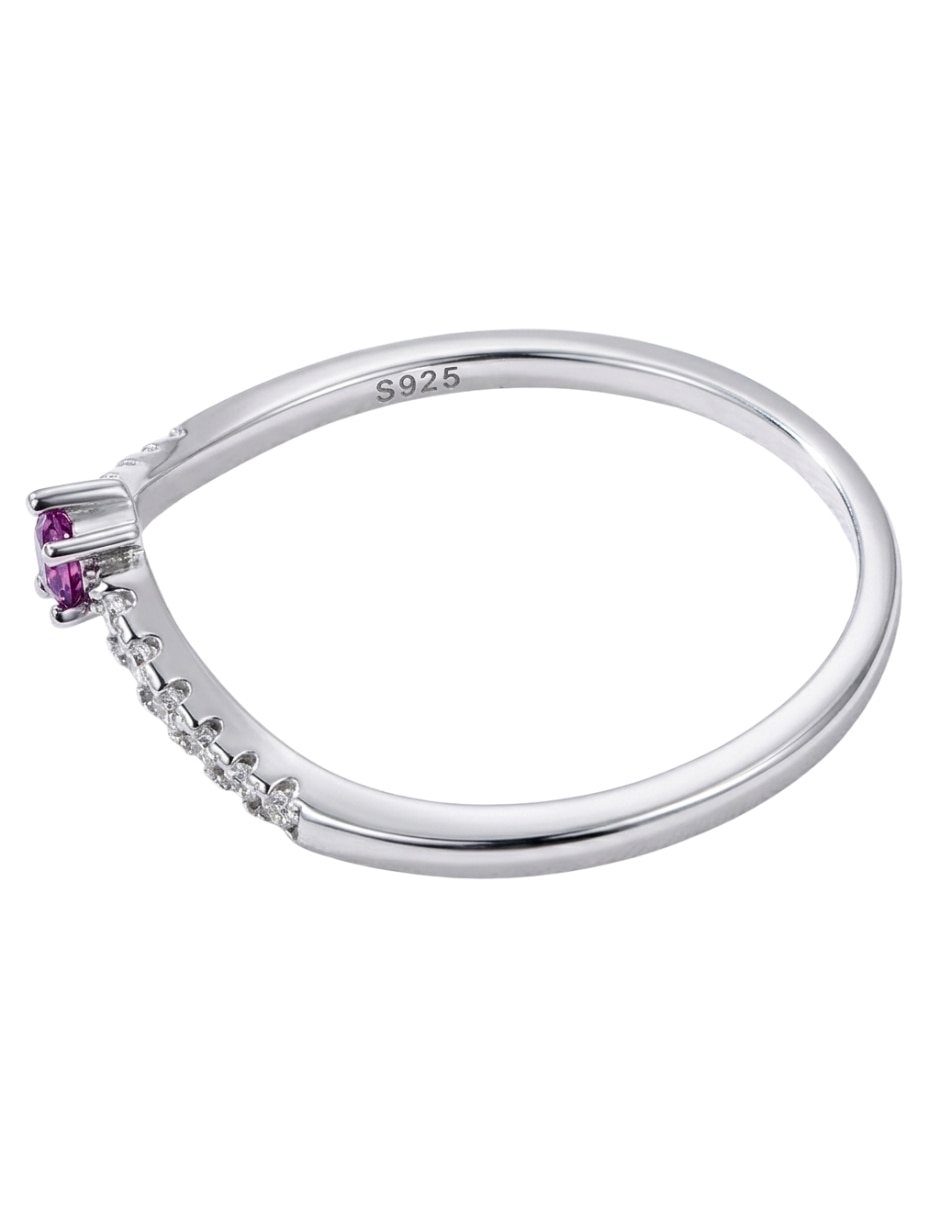 Anillo Brillo P 925 de plata zirconia cúbica pavé 2
